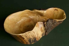 Hand Carved Apple Wood Bowl