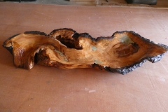 Cherry wood carving decorated and shaped - The Fall
