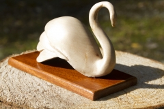 Carved Lime wood SWAN 1 -