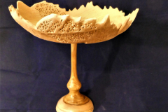 Ash-bowl-carved-and-peirced-with-a-laburnum-pedestal.